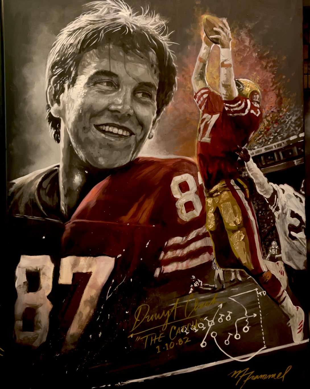 Dwight Clark San Francisco 49ers legacy painting